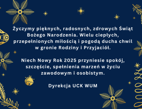 Życzenia Dyrekcji UCK WUM z okazji Świąt Bożego Narodzenia i Nowego Roku